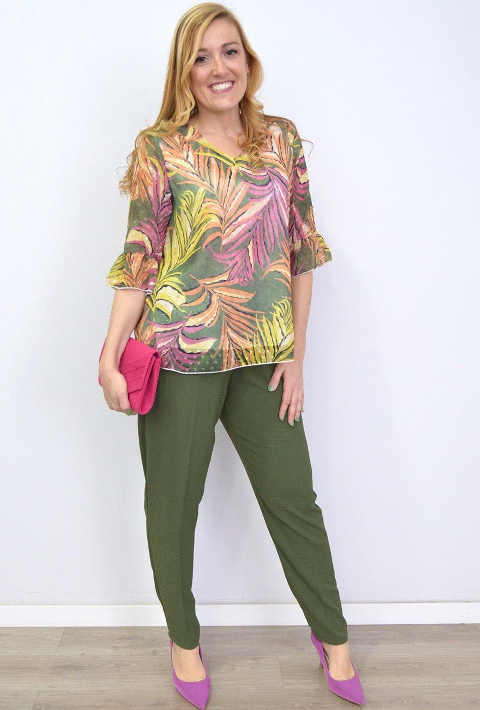 Pantalón Tejido Bomba Mujer Talla Grande - Imagen 3