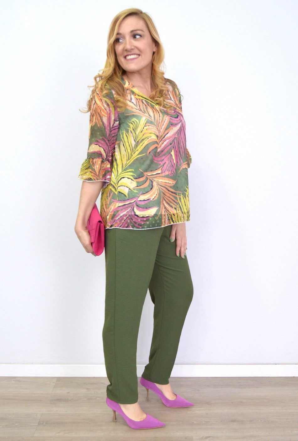 Pantalón Tejido Bomba Mujer Talla Grande - Imagen 7