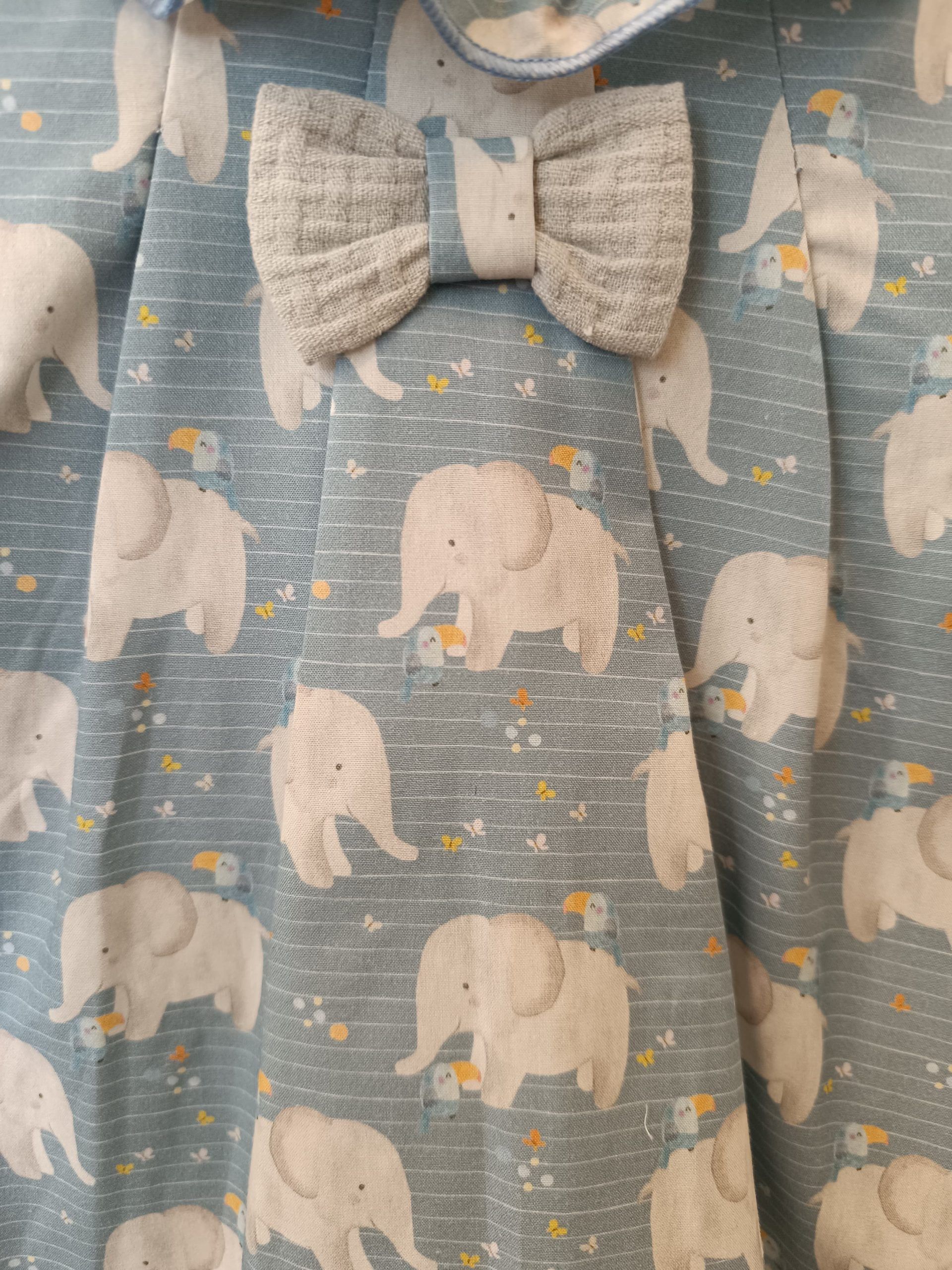 Vestido Elefantes Para Bebé Confecciones Alber - Imagen 3
