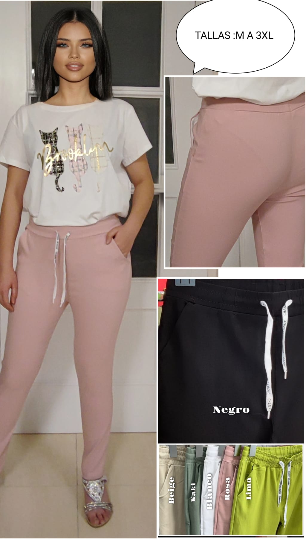 Pantalones Lycra Mujer Talla Grande - Imagen 2