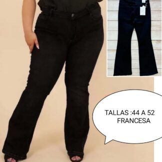 Pantalón Campana Negro Talla Grande