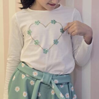 Conjunto Falda Margaritas Niña