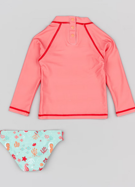 Conjunto de bebé niña de 2 piezas con protección uv +40 - Imagen 2