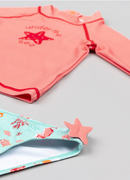 Conjunto de bebé niña de 2 piezas con protección uv +40 - Imagen 3