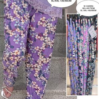 Pantalón Flores de Punto Frio Talla Grande