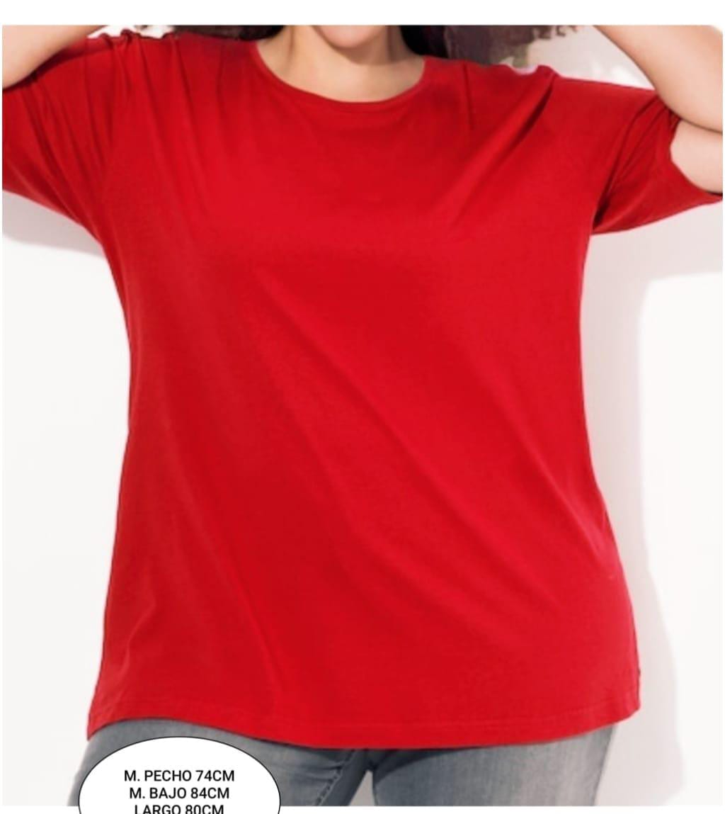 Camiseta Básica M/C Mujer Talla Grande