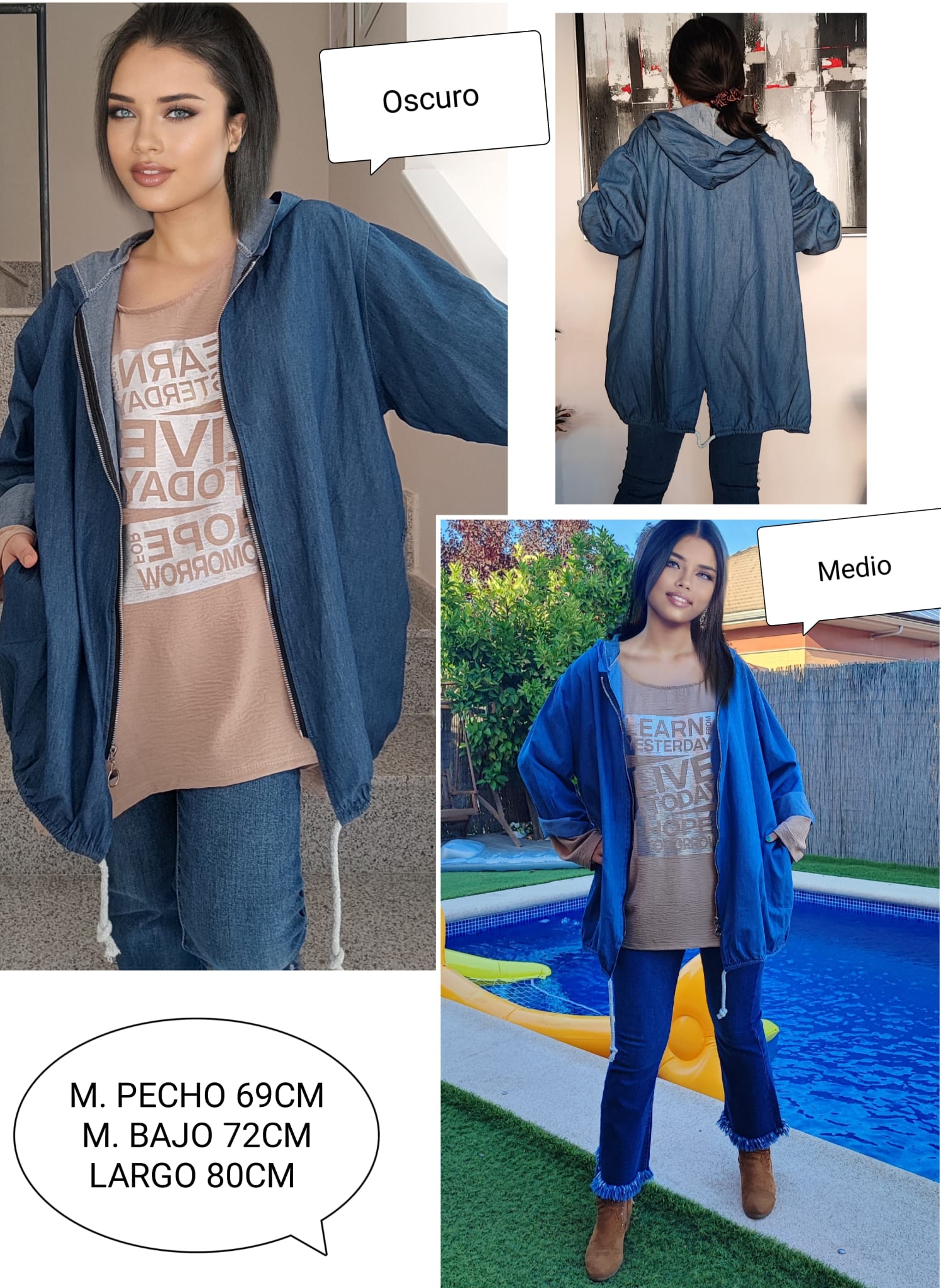Chaqueta Vaquera Mujer Talla Grande - Imagen 2