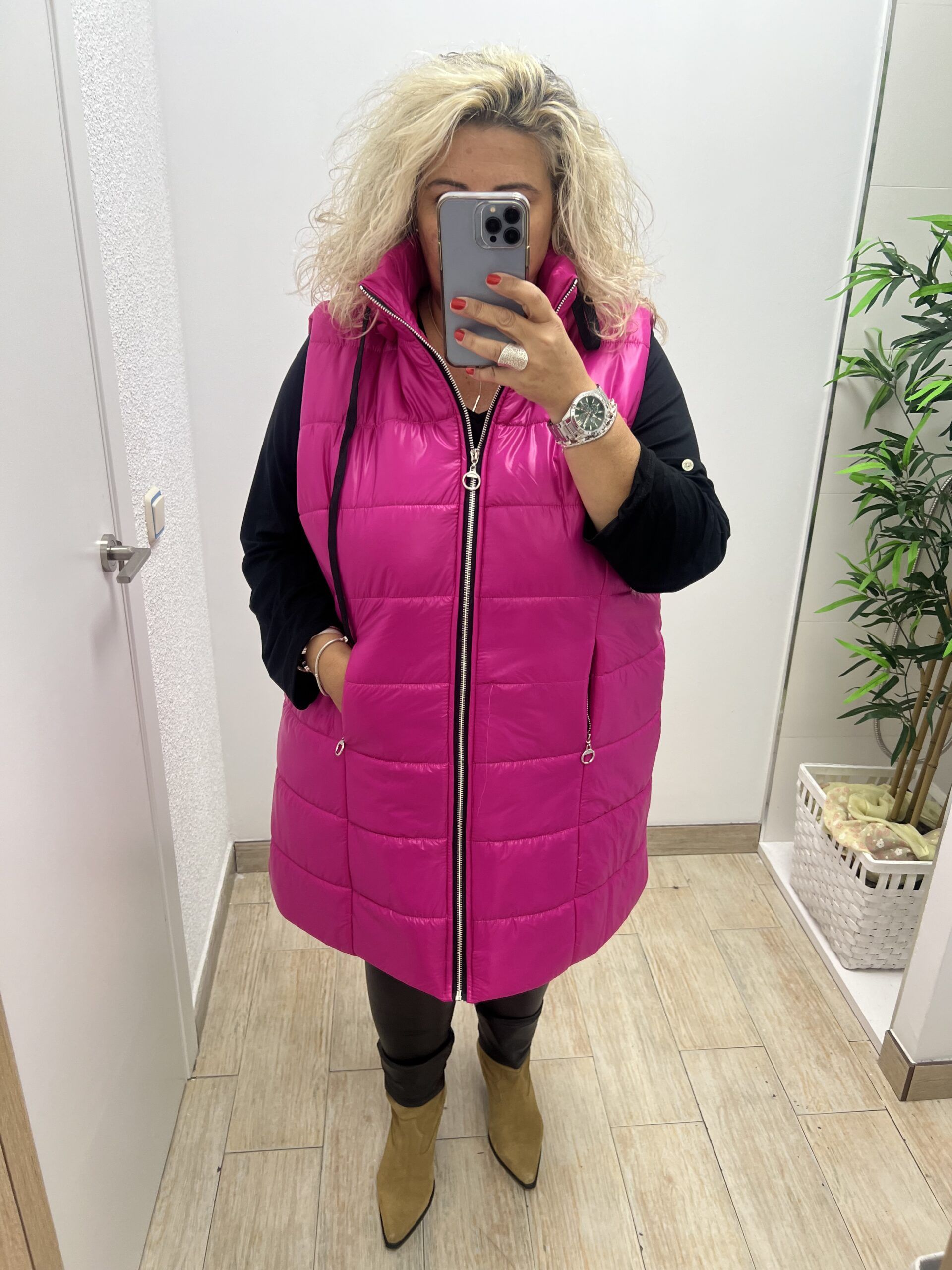 Chaleco Guateado Largo Mujer Talla Grande - Imagen 4