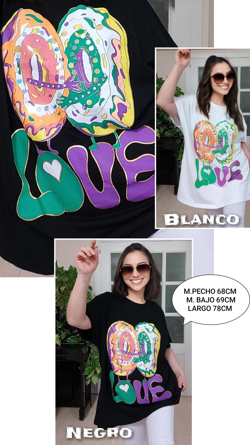 Camiseta Mujer Estampada Talla Grande - Imagen 2
