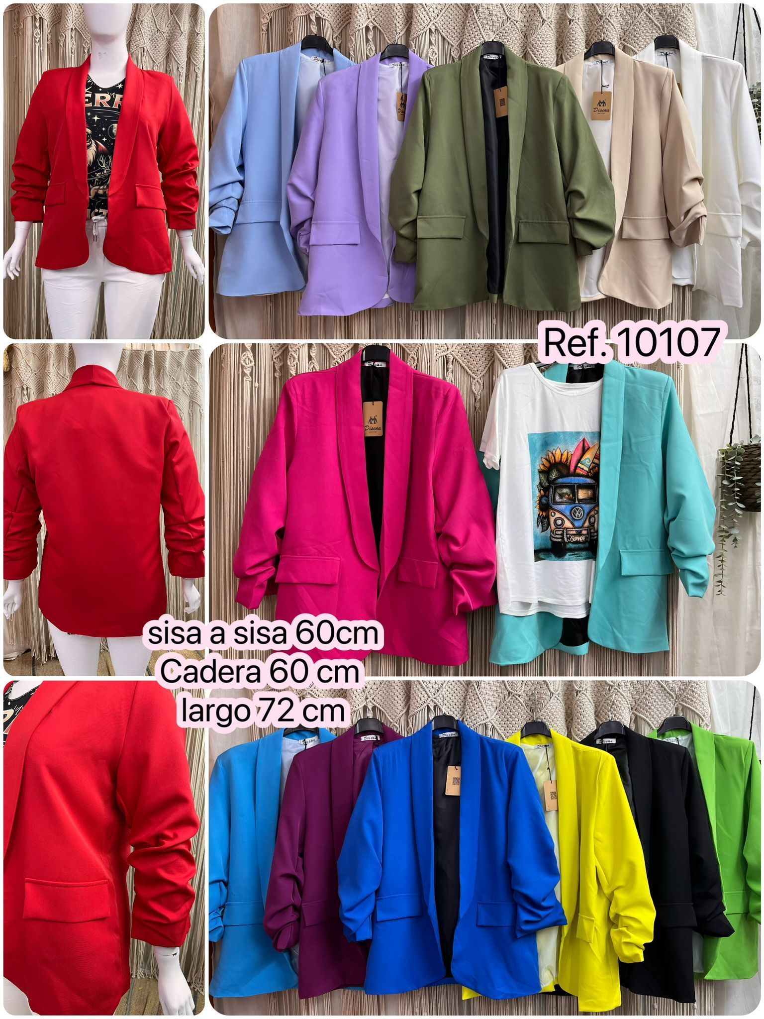 Chaqueta Americana Mujer Talla Grande - Imagen 9