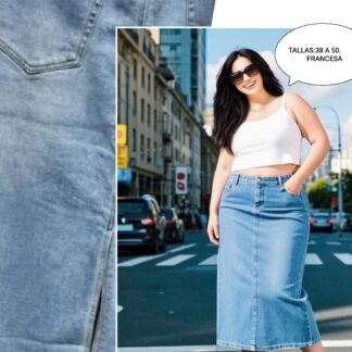 Falda Vaquera Larga Mujer Talla Grande