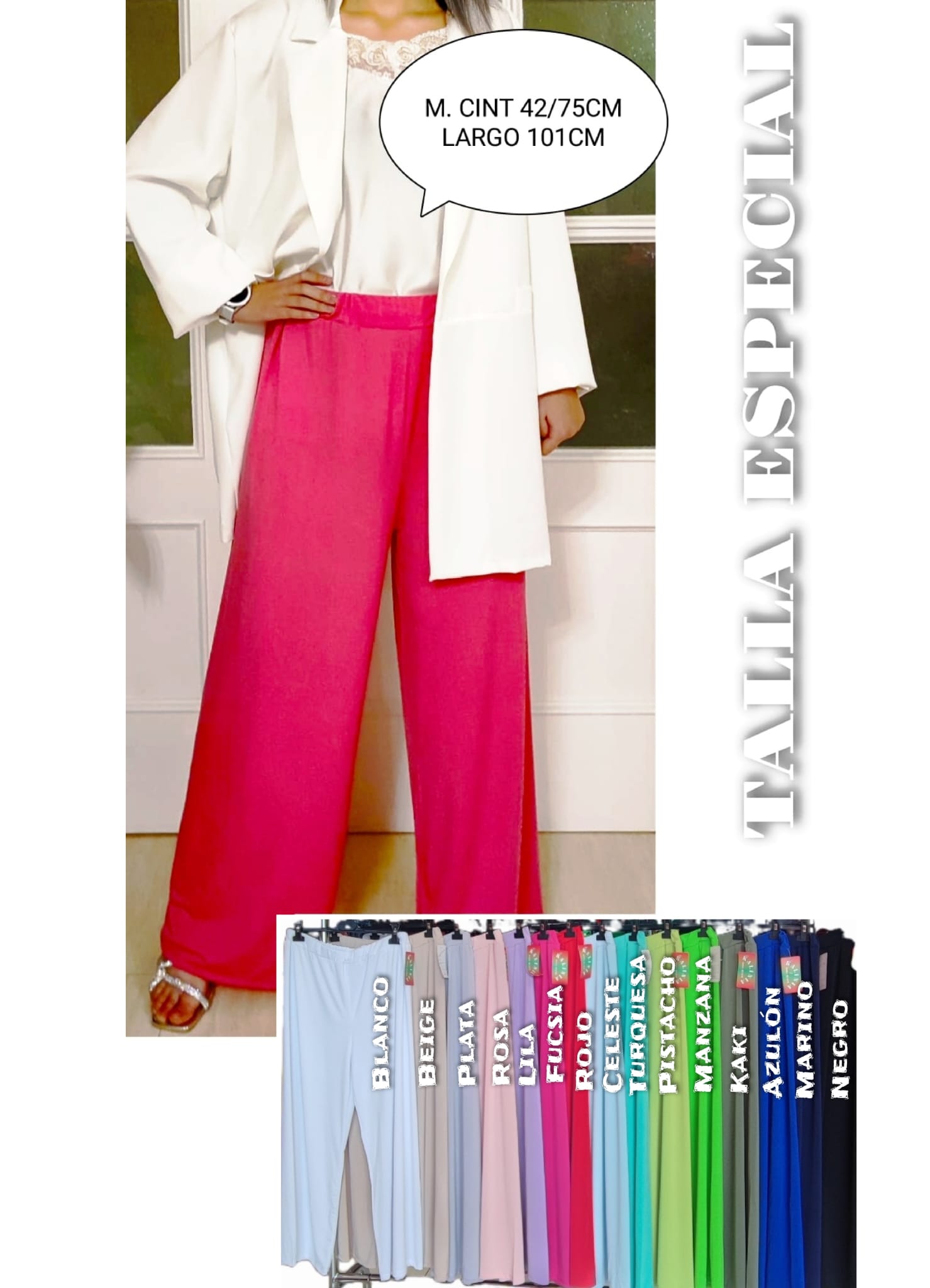 Pantalón Punto Seda Talla Grande Especial - Imagen 2