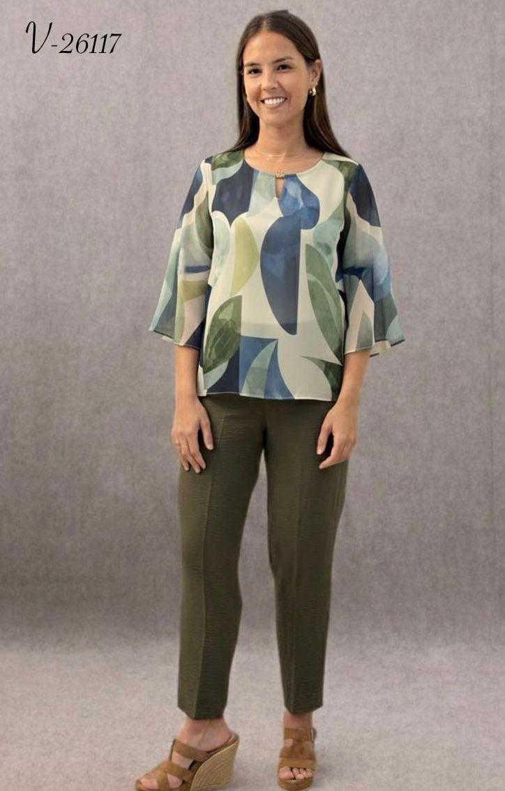 Pantalón Mujer Efecto Lino Talla Grande - Imagen 4