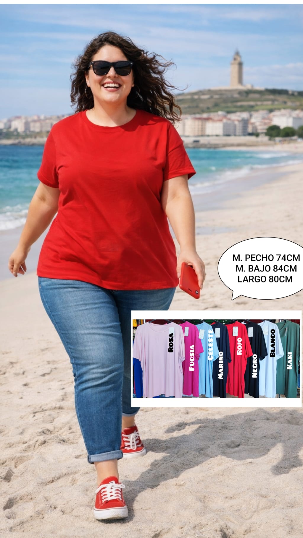 Camiseta Básica M/C Mujer Talla Grande - Imagen 3