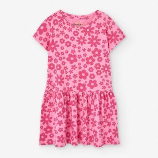 Vestido Rosa flores niña Losan