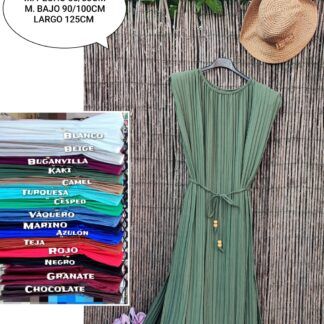 Vestido Plisado Talla Grande