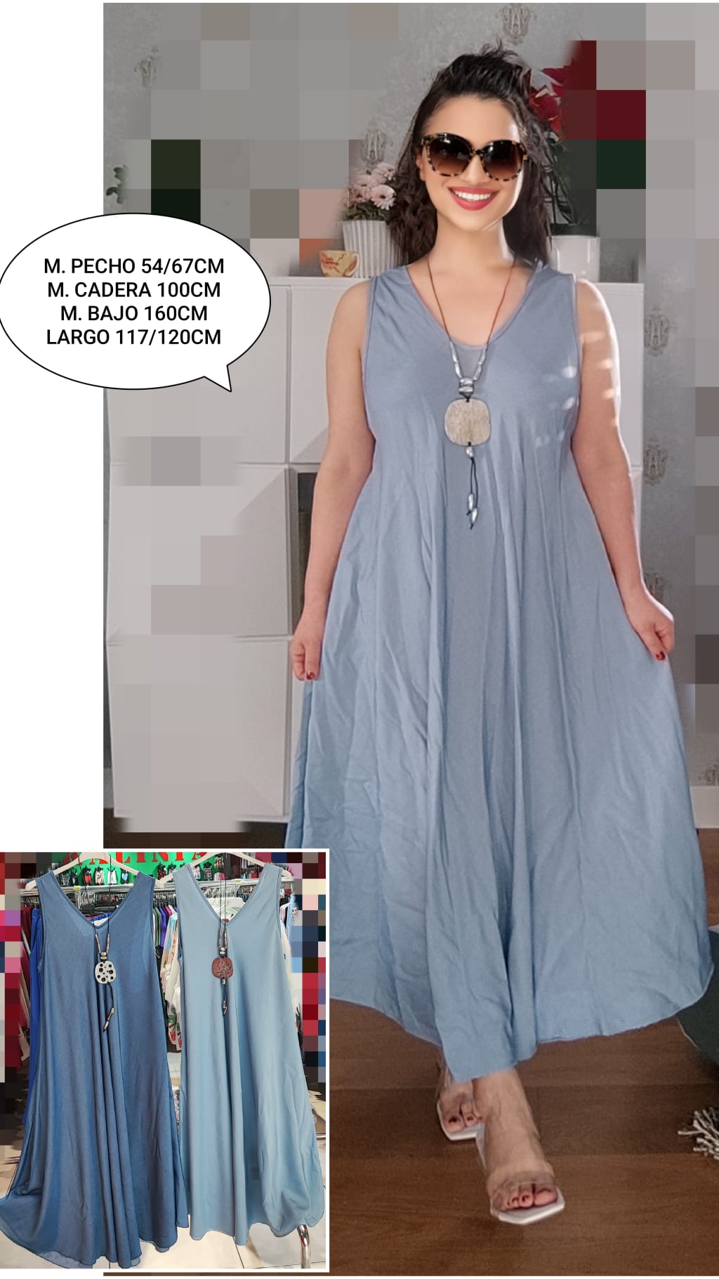 Vestido Tencel Mujer Talla Grande