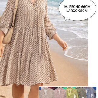 Vestido Estampado Mujer Talla Grande