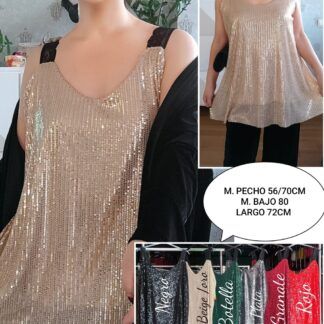 Blusa/Lencera Lentejuelas Talla Grande