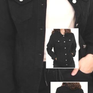 Chaqueta Vaquera Negra Talla Grande