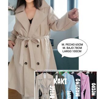Gabardina mujer talla grande