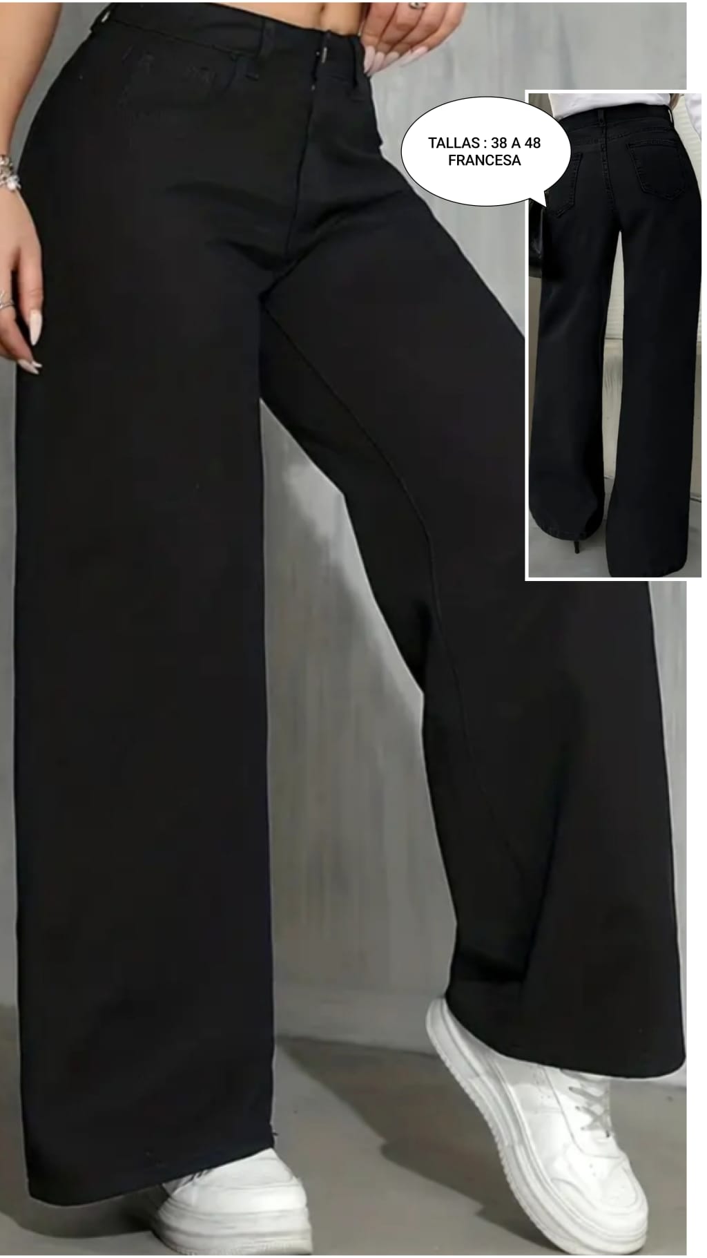 Pantalón Pata Ancha Mujer Talla Grande