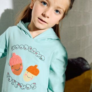 Vestido Sport Verde Agua Afelpado Niña Losan