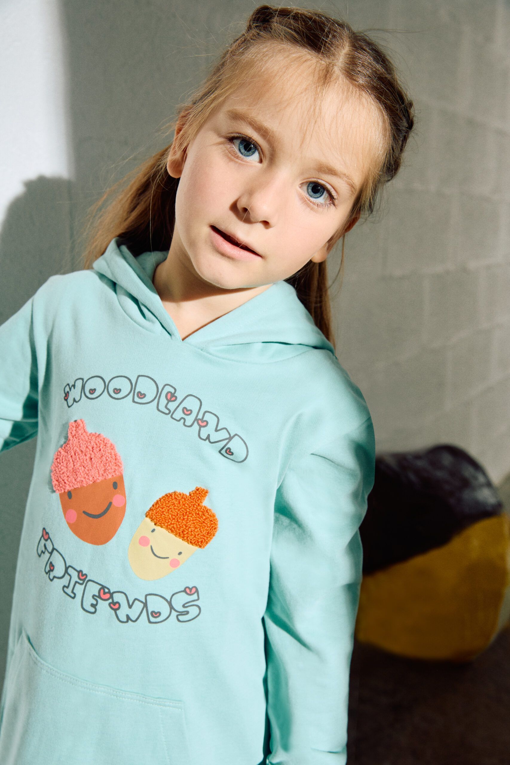 Vestido Sport Verde Agua Afelpado Niña Losan