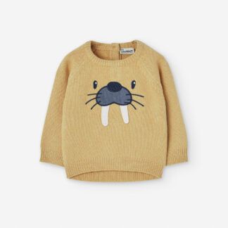Jersey de bebé Losan mostaza con diseño animal
