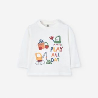 Camiseta Escavadora Bebe Losan Manga Larga