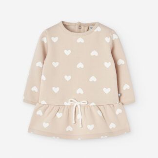 Vestido Beige Corazones