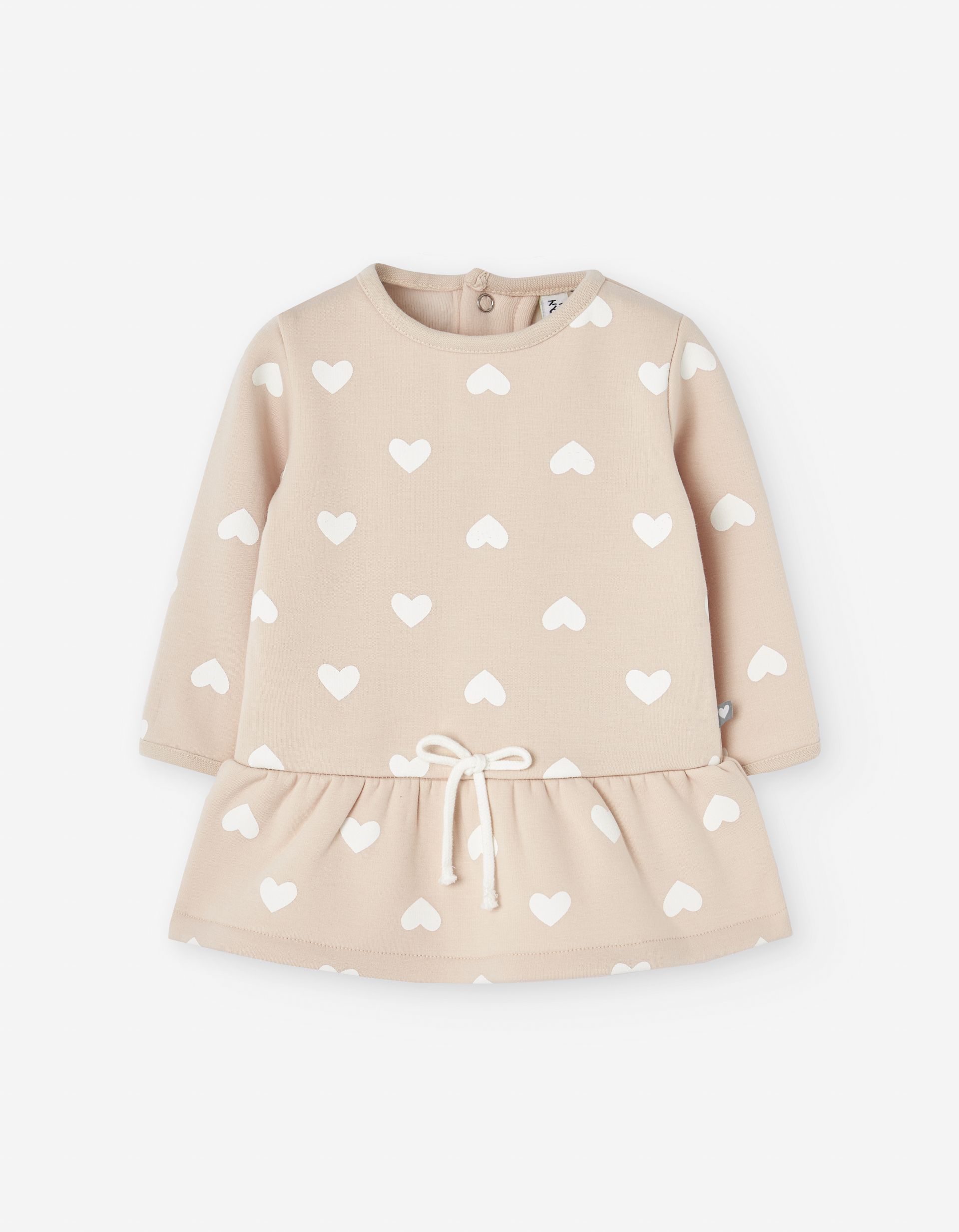 Vestido Beige Corazones