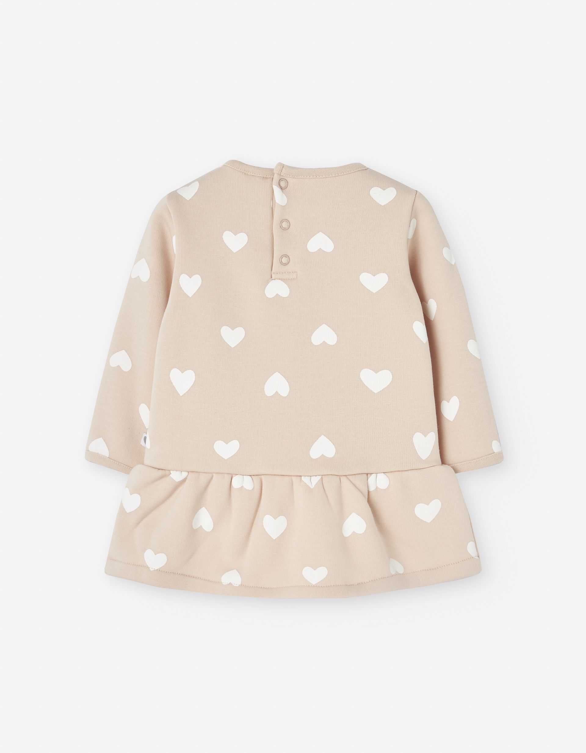 Vestido Beige Corazones - Imagen 2