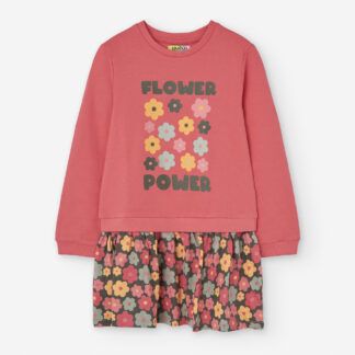 Vestido Flower Coral Niña Losan