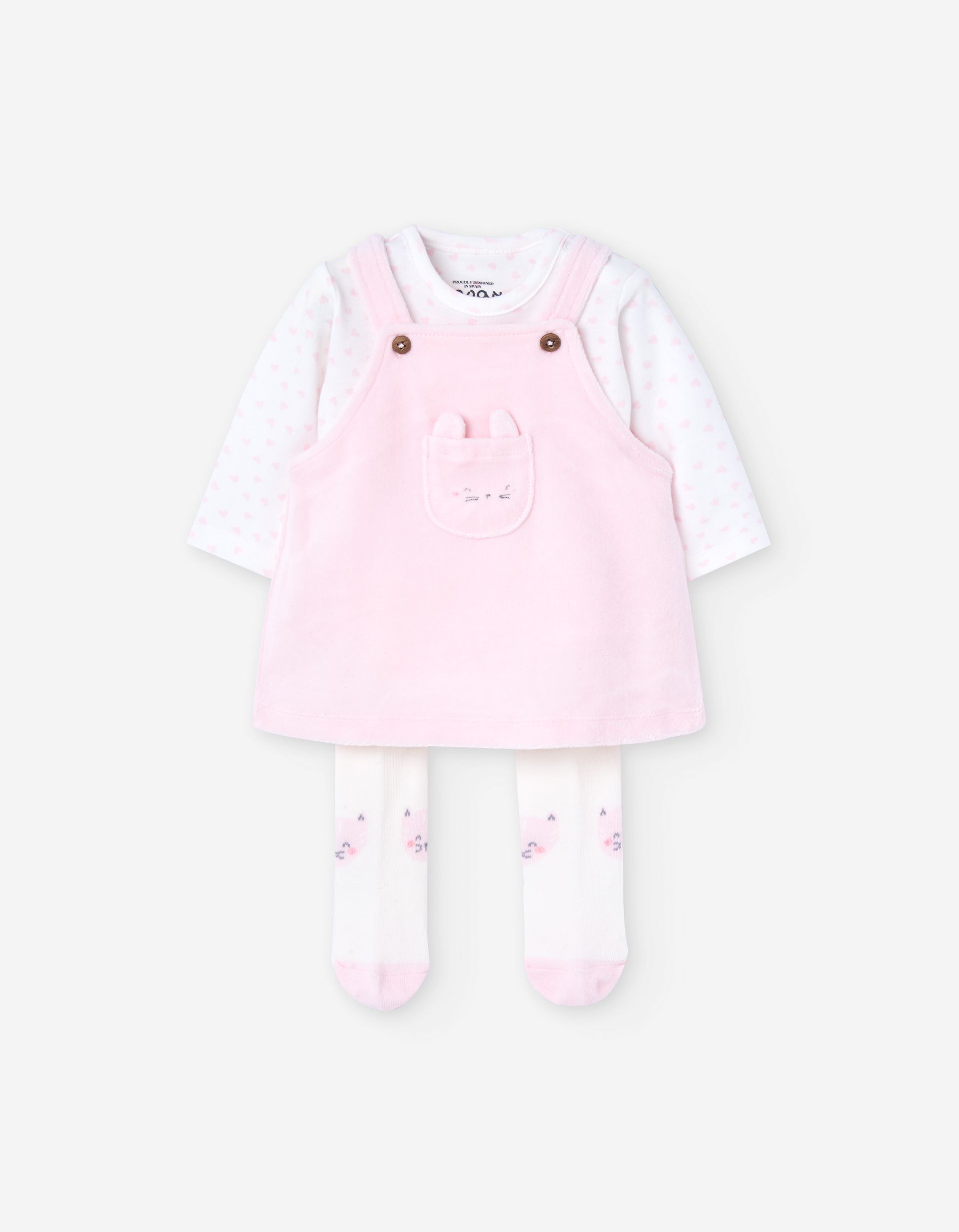 Vestido pichi + Leotardo Rosa Losan