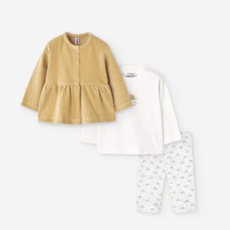 Conjunto Tundosado Mostaza Bebé Losan