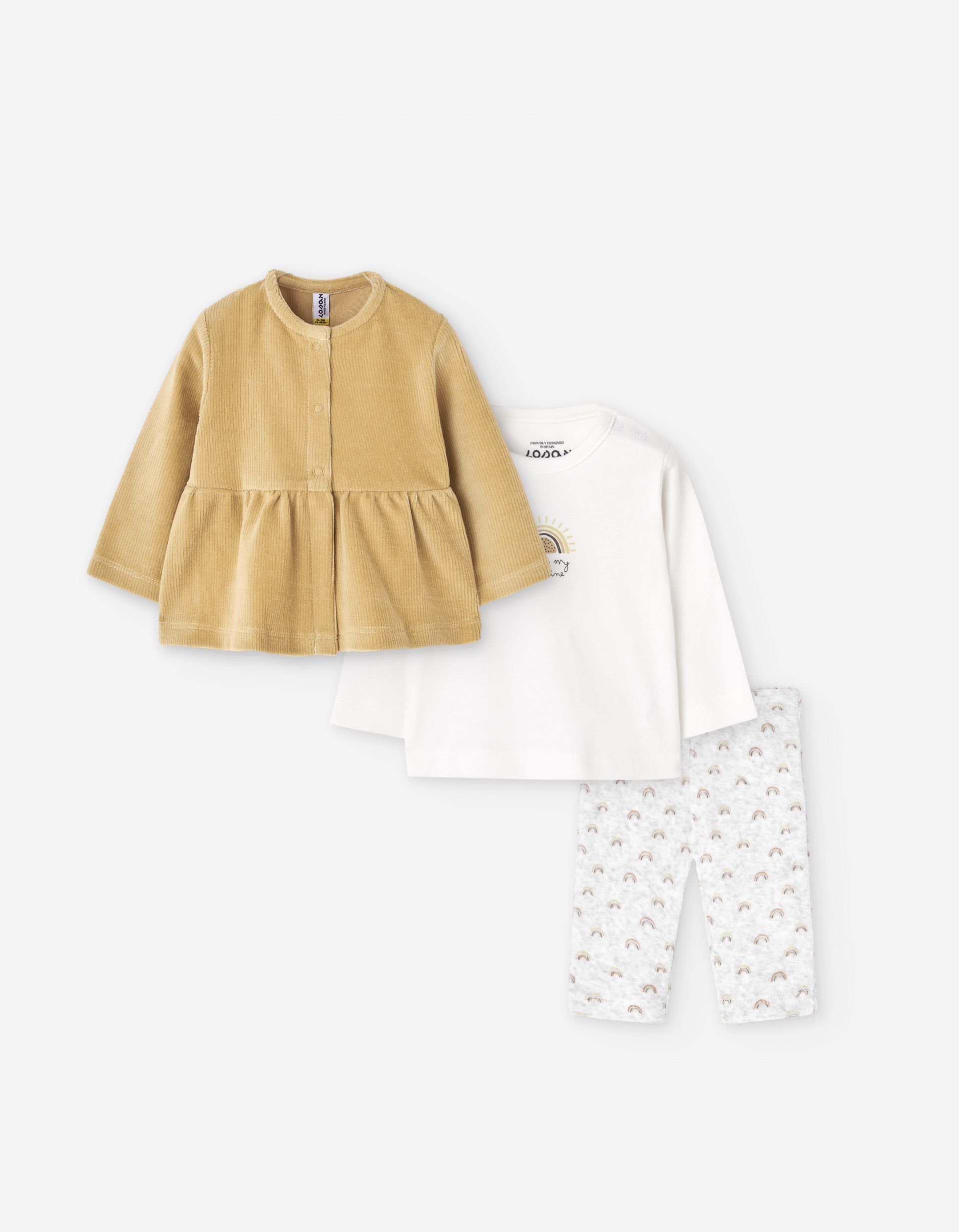 Conjunto Tundosado Mostaza Bebé Losan