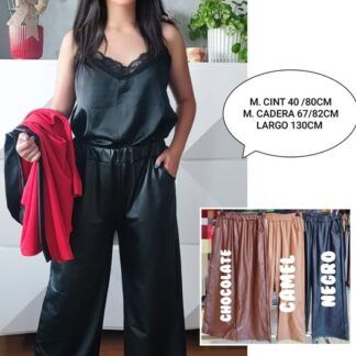 Pantalón Polipiel Ancho Talla Grande