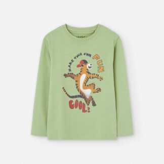 Camiseta Manga Larga Tigre verde Niño Losan