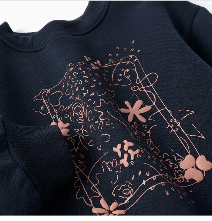 Sudadera Marino con dibujo Relieve Zippy - Imagen 3