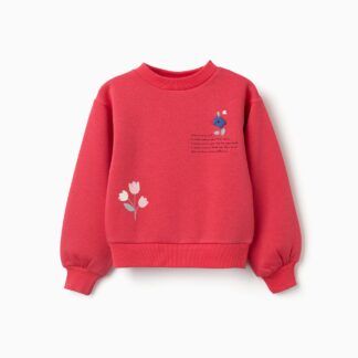 Sudadera Felpa Roja Niña Zippy