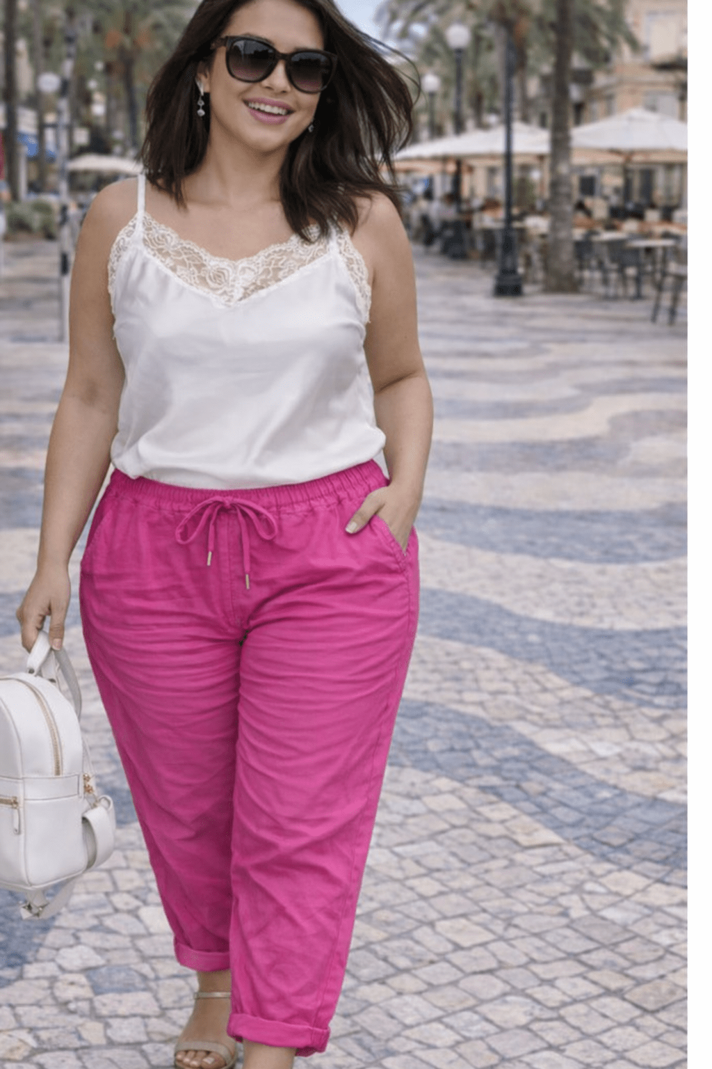 Pantalón Elástico Liso Talla Grande