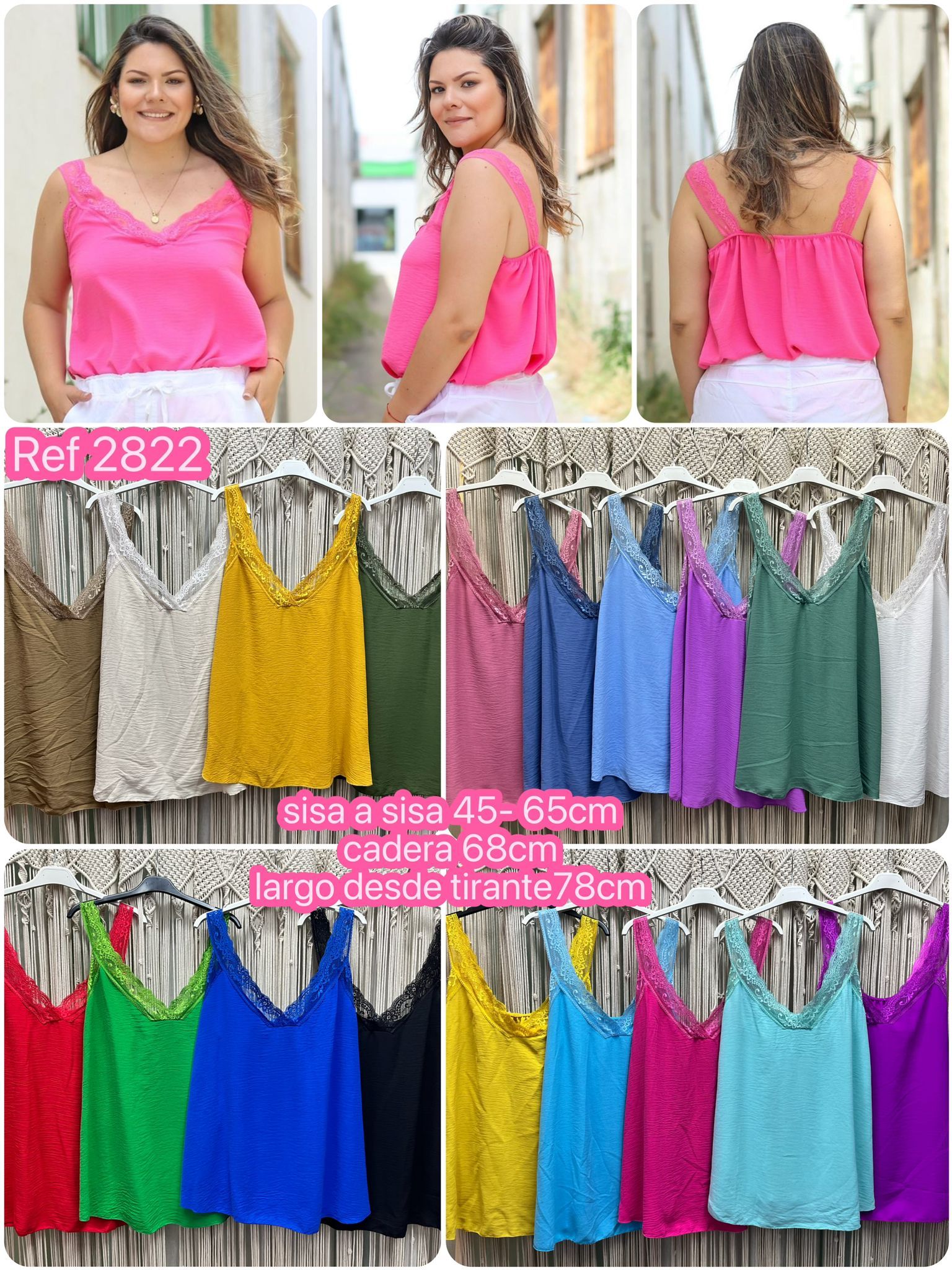 Blusa Lencera Tirante Ancho Talla Grande