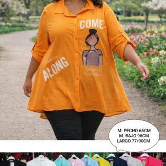 Camisa Estampada Mujer Talla Grande