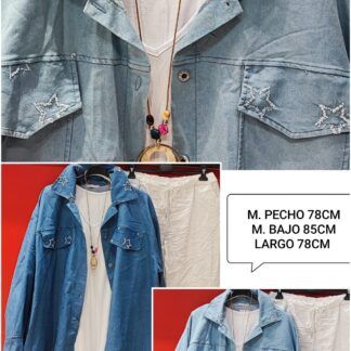 Chaqueta Vaquera Estrellas Talla Grande