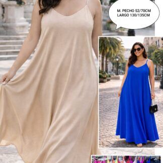 Vestido de Satén en talla grande
