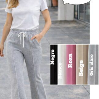 Pantalón Elástico Campana Talla Grande