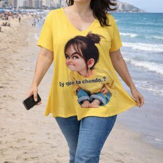 Camiseta Corte Evase Mujer Talla Grande