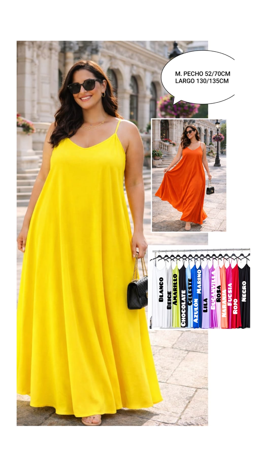 Vestido de Satén en talla grande - Imagen 2