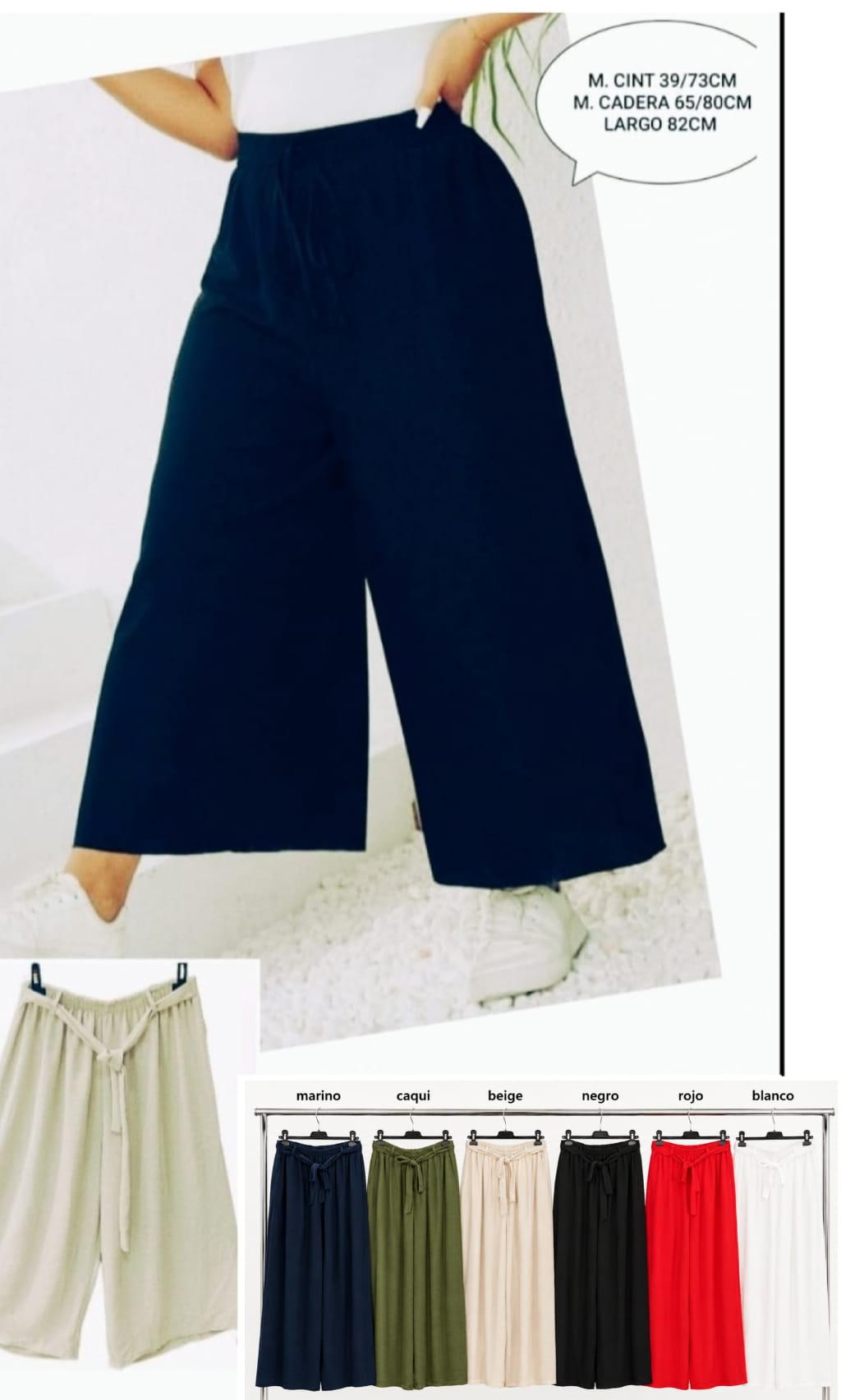 Pantalon Capri Mujer Talla Grande